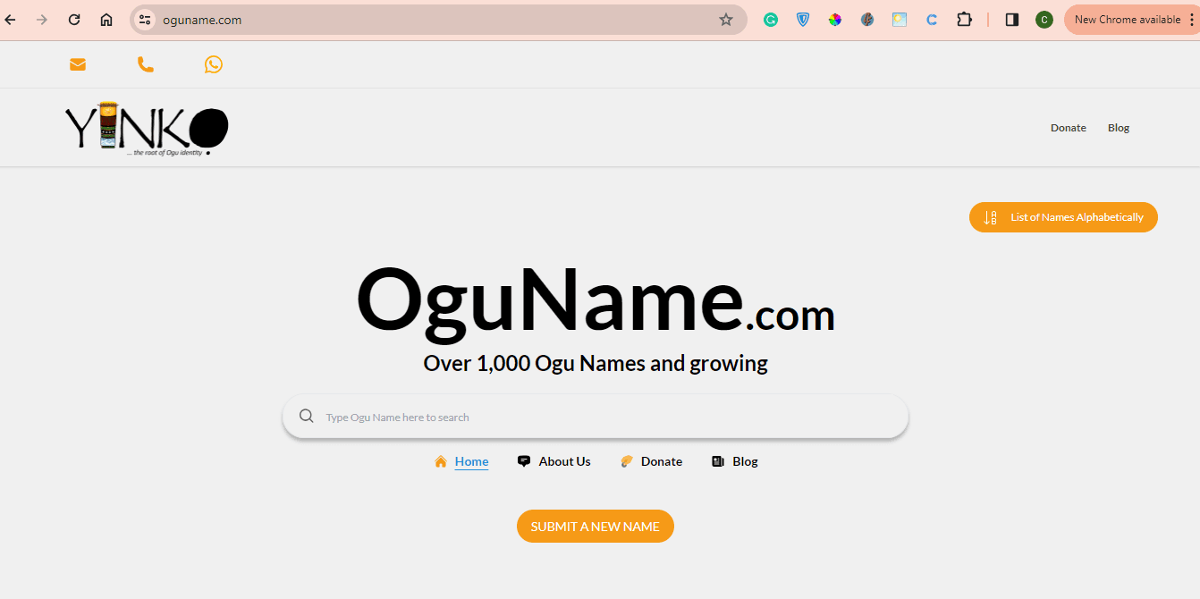 Oguname.com screenshot